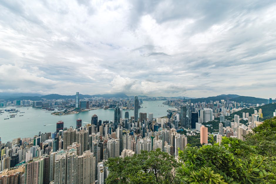 A breathtaking aerial panorama of Hong Kong