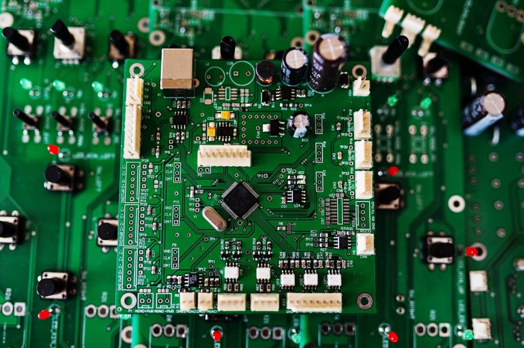circuit board of electronic computer hardware technology.
